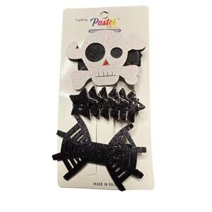 Halloween Skeleton Spiderweb Hair Clip NWT